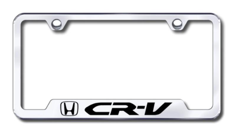 Honda crv  engraved chrome cut-out license plate frame made in usa genuine