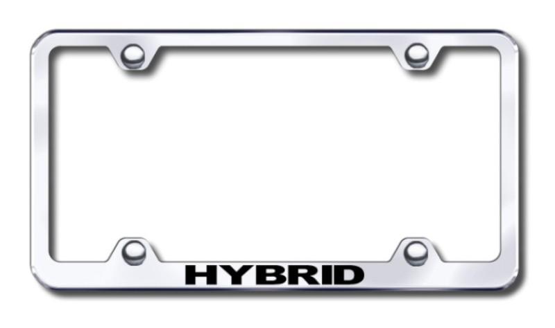 Hybrid wide body  engraved chrome license plate frame -metal made in usa genuin