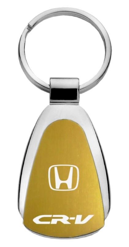 Honda crv gold teardrop keychain / key fob engraved in usa genuine