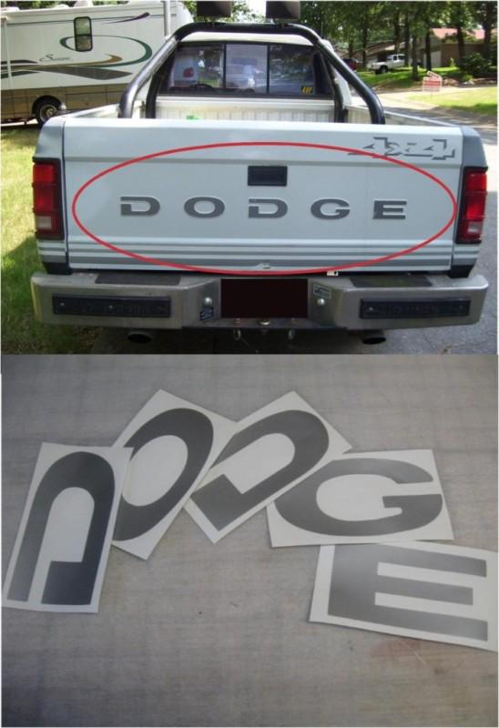 87-96 first gen  dodgetruck  dakota tailgate letters decals stickers 