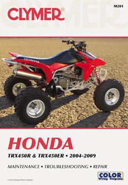 Honda trx450r and trx450er 2004-2009 repair service shop maintenance manual