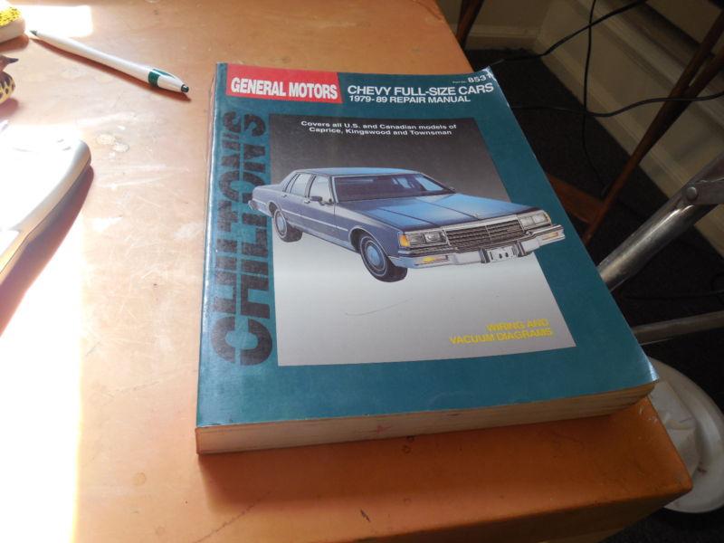 1979-1989 chevy caprice,kingswood,townsman chiltons repair manual 1980 1986 1987