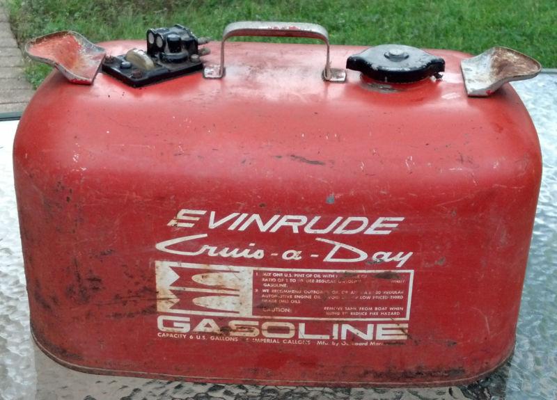 Evinrude cruis-a-day 6 gallon gas tank fuel metal johnson omc #1