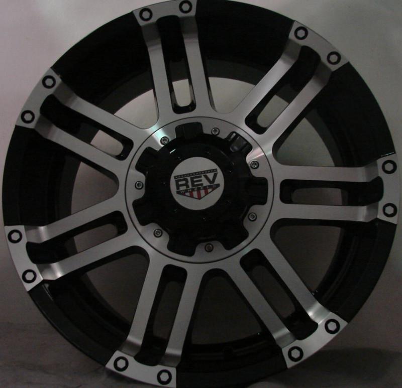 4- 20" silverado sierra  2500 rev  8x180  8 lug black machined wheels rims 990 