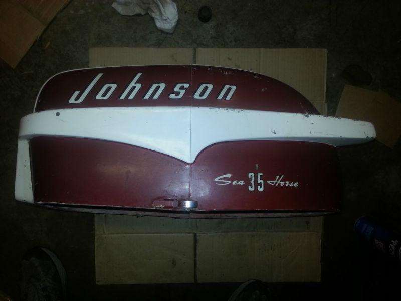 Vintage antique johnson sea horse 35 hp rd 19 engine cowling cover *no reserve*