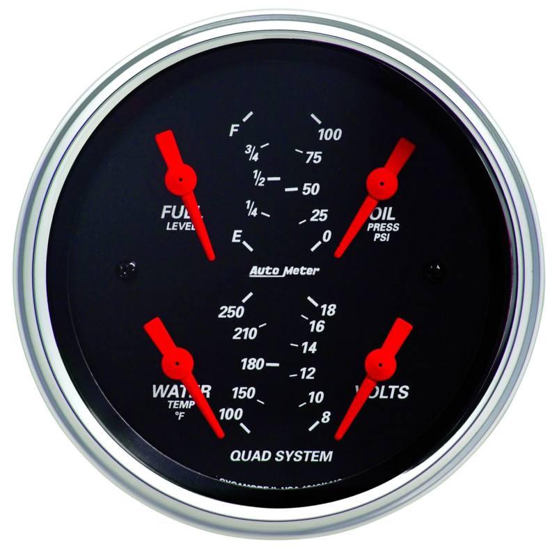 Auto meter 1412 designer black; quad gauge
