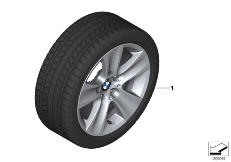 Bmw style 327 cold weather wheel and tire set 