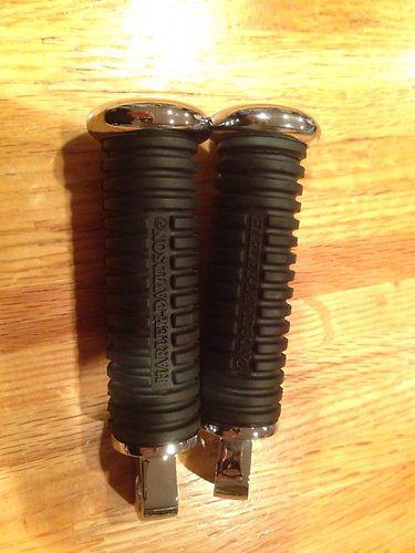 Harley-davidson footpegs, with chrome end caps
