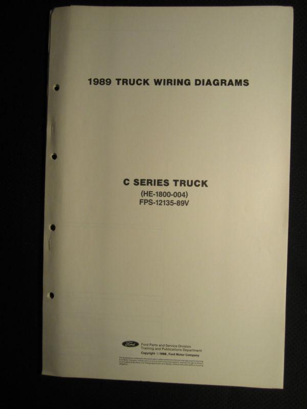 1989 ford c series truck electrical wiring diagrams service manual he-1800-004
