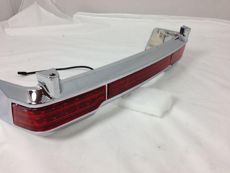 Wrap around king tour pak led chrome light bar fit 97-up harley hd touring  