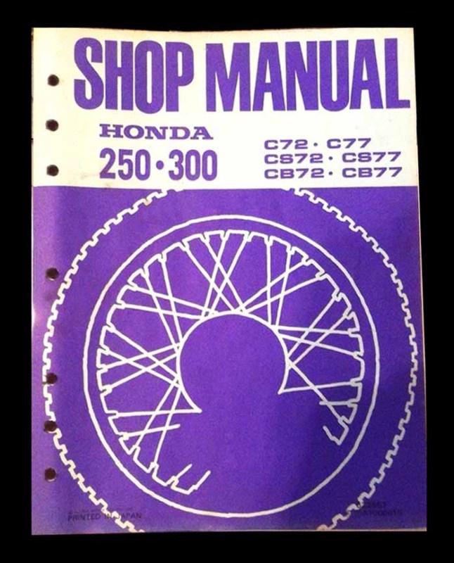 Honda dream 250 ca77 cb77 cs77 cl77 c77 300-305 cb72 ca72 c72 cl72 repair manual