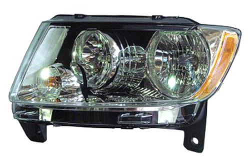 Replace ch2502224 - jeep grand cherokee front lh headlight assembly halogen