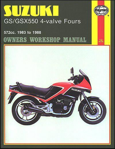 1983-1988 suzuki gs550 gsx550 gs gsx 550 four manual