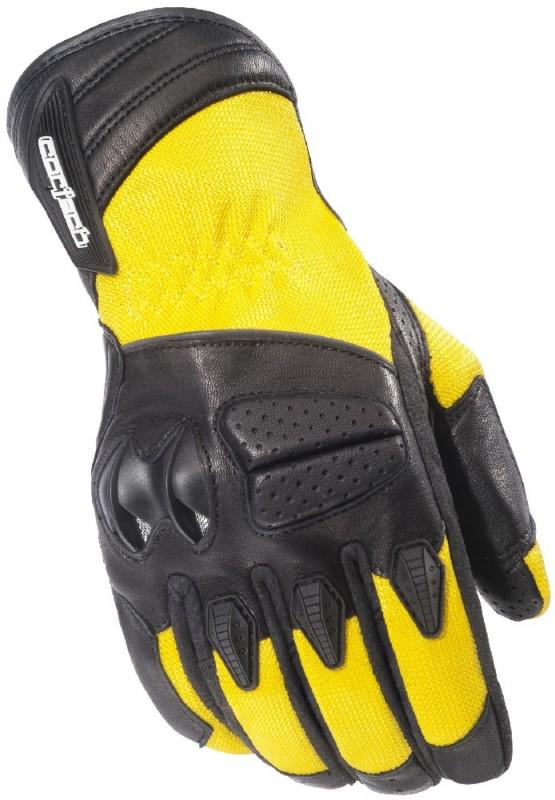 Cortech gx air 3 yellow small mesh leather motorcycle gloves sml sm gx-air
