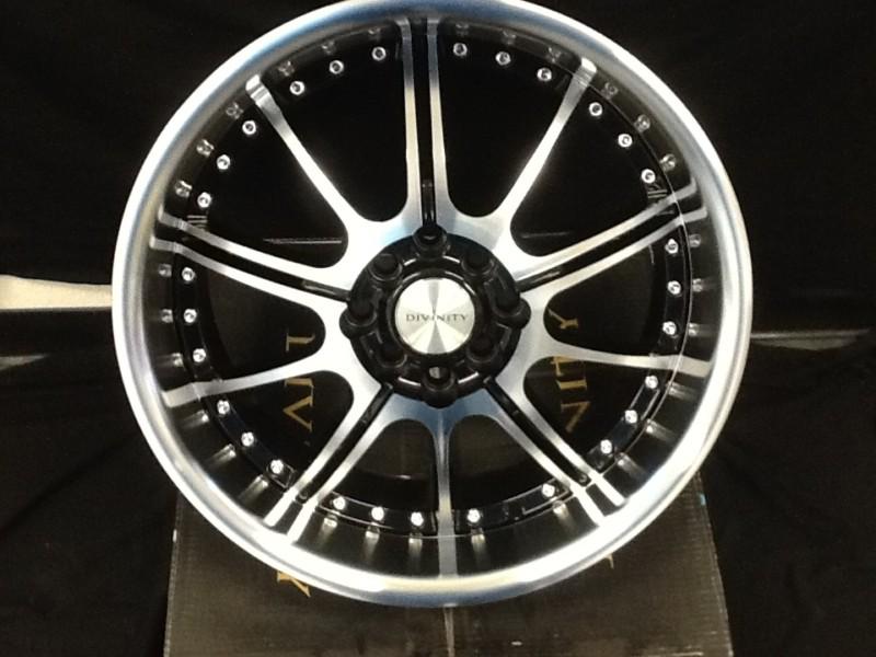 & divinity 17inch wheels 17 rims machine face black trim rim set of 4 chrome rim