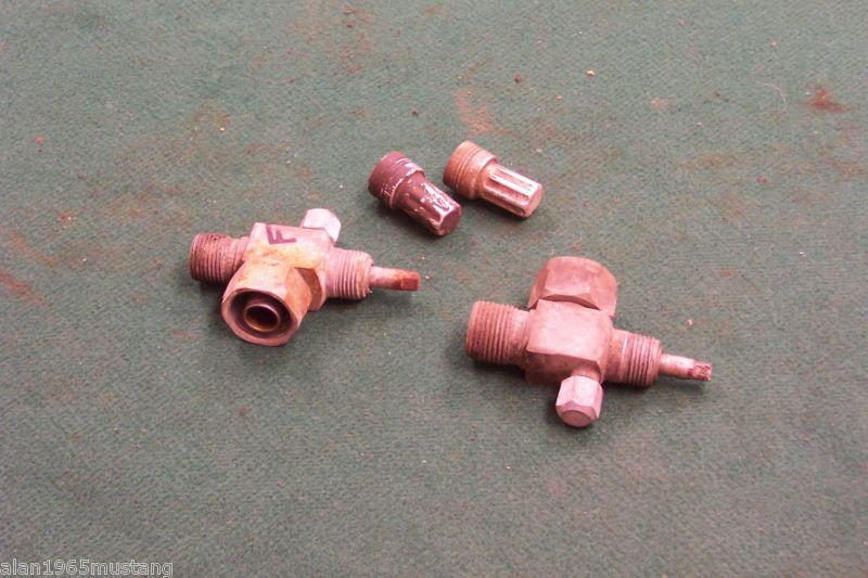 (f) oem 1967 1968 ford mustang etc air conditioning compressor service valves pr