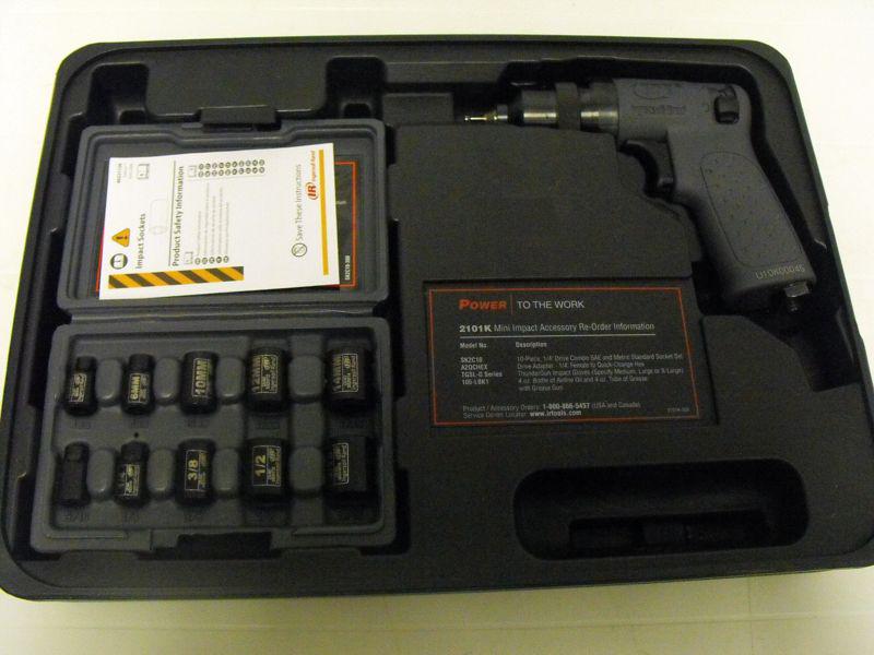 Ingersol rand 2101k mini impact tool with 10 piece socket set