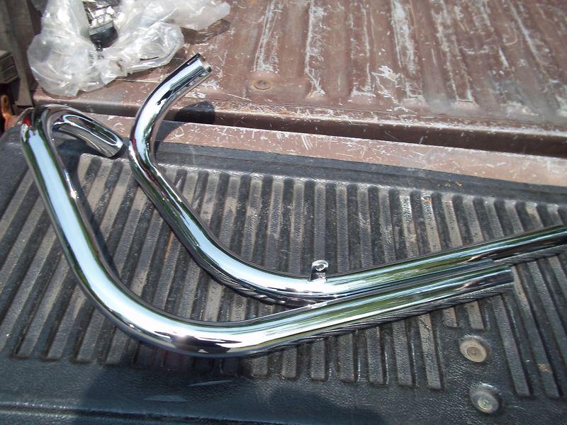 Vintage pair side pipes exhaust 650cc 500 bsa lightning a65 and more new mac