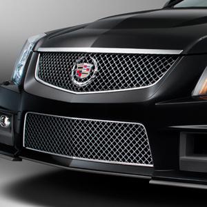 12-14 cadillac cts-v grille black chrome upper & lower gm brand new 22901748