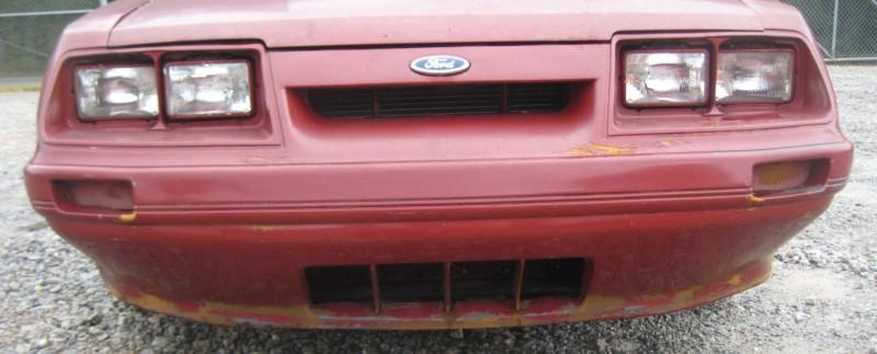 84 85 86  ford mustang gt front bumper cover red