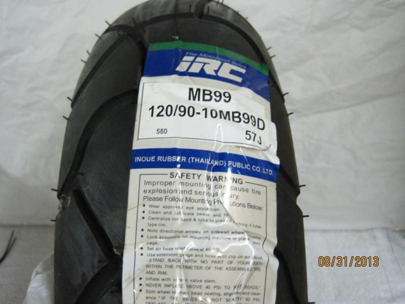 Irc mb99 dual scooter front / rear tire 120/90-10 tl 57j