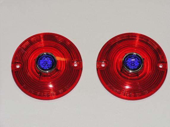 Blue dot turn signal lenses 1986-up flat style *red *