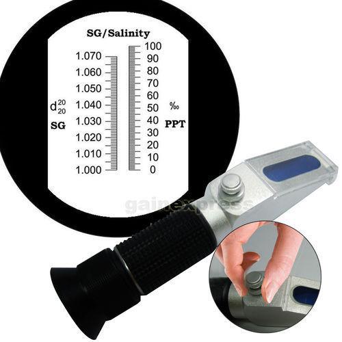 New salinity refractometer 0-10% atc salt water aquarium hydrometer