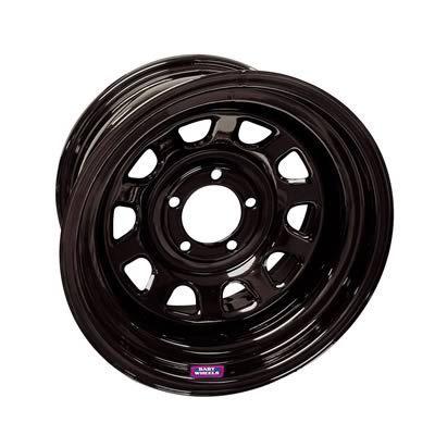 Bart wheels d trucker black steel wheels 15"x10" 6x5.5" bc set of 2
