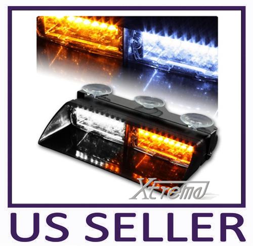 Mix colors 18 mode 16led high intensity warning dash/windshield strobe light 