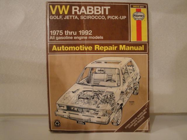 Haynes auto repair manual vw rabbit, golf, jetta, scirocco, pick-up 1975-1992