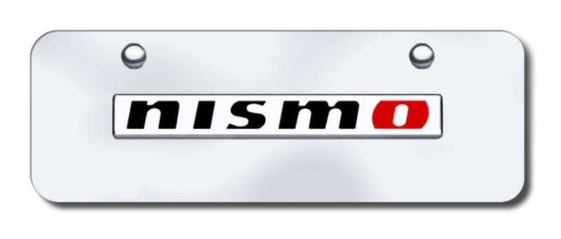 Nissan nismo non-reverse name chr/chr/mini license plate (red 'o') made in usa