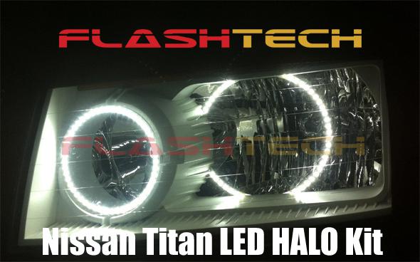 Nissan titan white led halo headlight  kit (2004-2013)