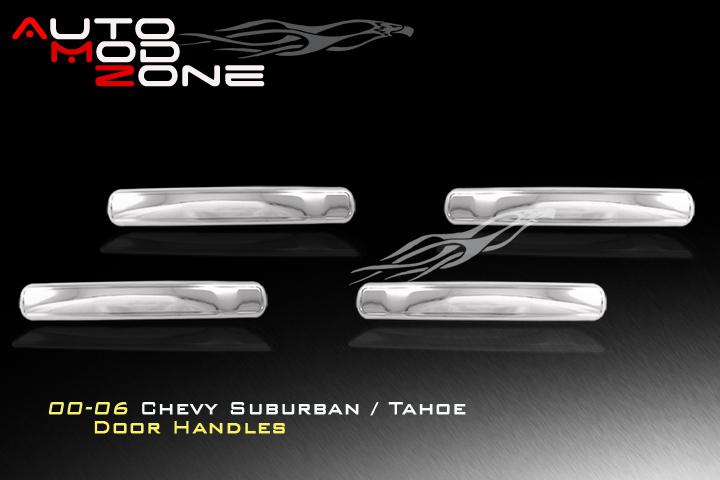 00-06 chevy suburban tahoe 4dr chrome door handle trim cover 