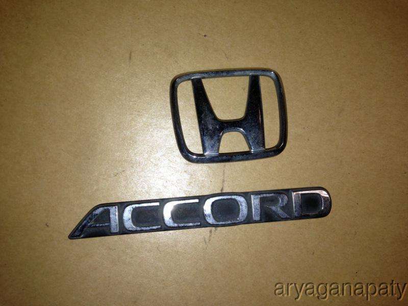 90 91 92 93 honda accord oem rear emblems x2 "h" and "accord" stock factory 