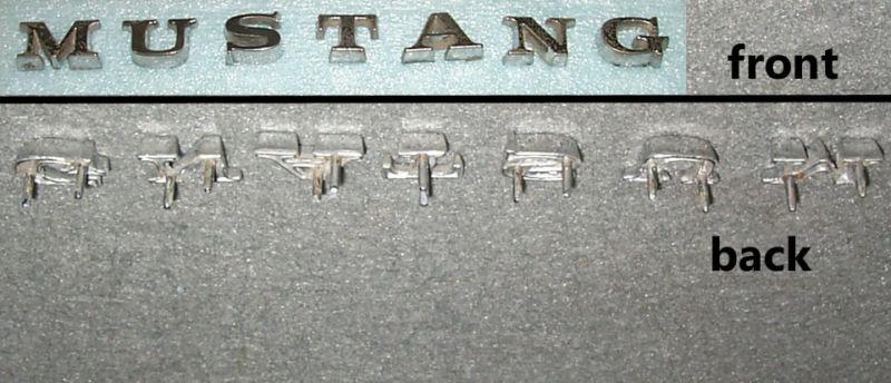 Trunk letter emblems 1967 1968 1969 1970 ford mustang gt/boss 302/429-67 68 69 