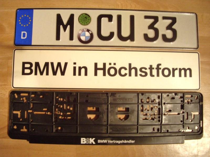 Bmw m3,z3,z4,m5,x5,x6,e36,e46,e60,e61,535 alpina license plate f. munich,germany