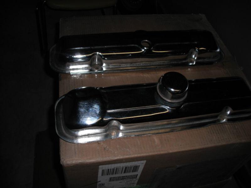 1960-1966 pontiac v8   chrome  factory valve covers    original gm oem