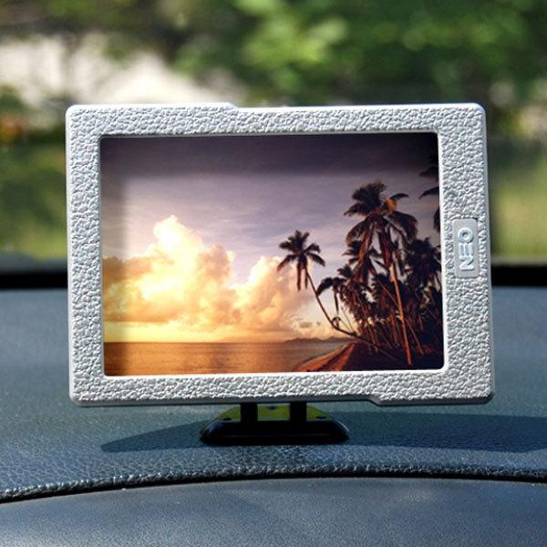 Autoban neo car auto memories picture photo frame for mounting dashboard gray
