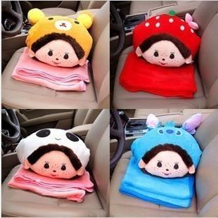 Fashionable cushion for leaning on of cartoon car, air conditioning quilt, pillo