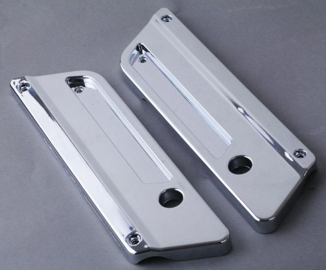 Chrome abs saddlebag latch covers for harley-davidson tour hd glide road king