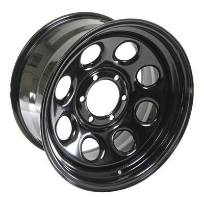 Cragar soft 8 black steel wheels 17"x9" 6x5.5" bc set of 5