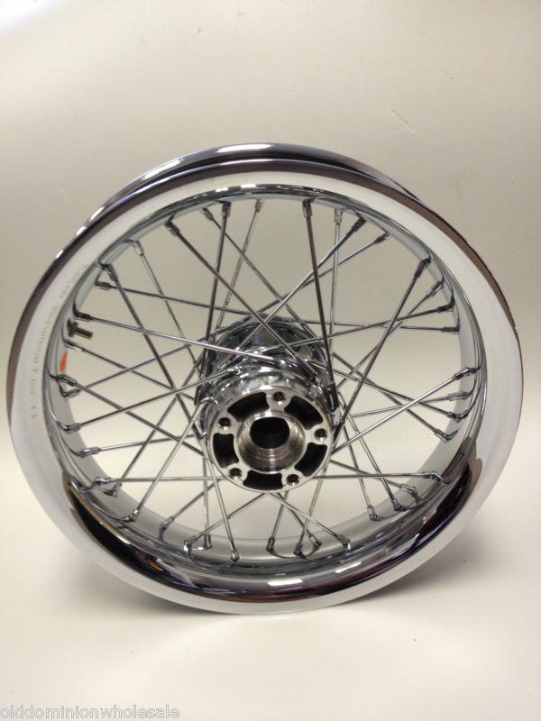 New oem harley davidson wheel fr t-smth chrome16x3  flhrc road king 41989-11