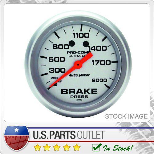 Auto meter 4426 ultra-lite mechanical brake pressure gauge 2 5/8 in.