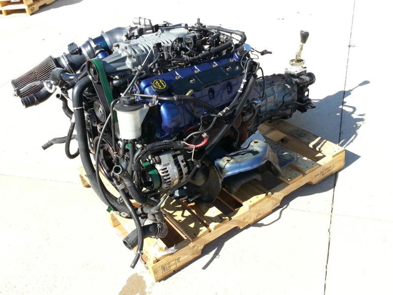 2003/2004 mustang cobra 4.6 v8 engine t56 transmission dohc supercharged motor 