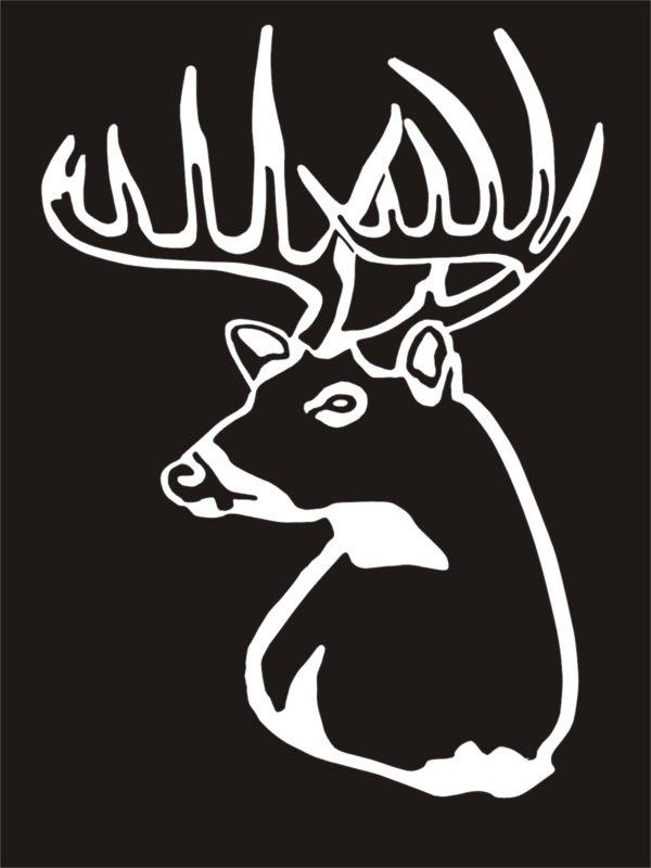 Monster whitetail buck deer mount hunting vinyl decal sticker