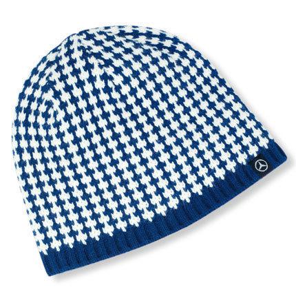 New genuine mercedes checkered knit cap hat beanie 
