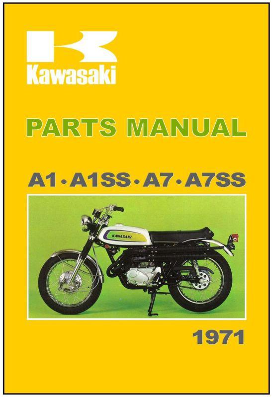 Kawasaki parts manual a7 a7ss a1 a1ss 1971 replacement spares catalog list