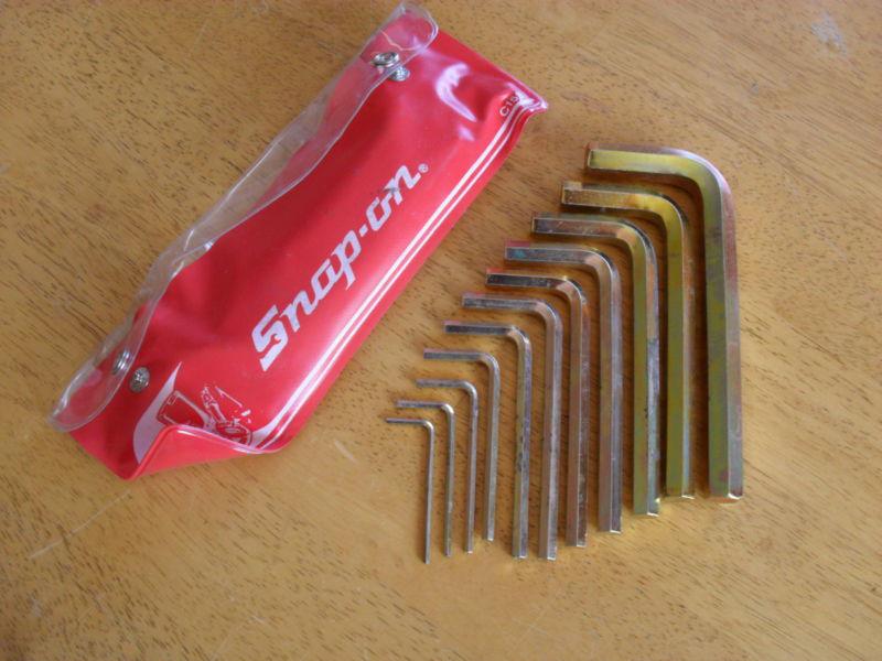 Snap on 11pc (2 to 12 mm) l-shape, metric allen wrench set c15b