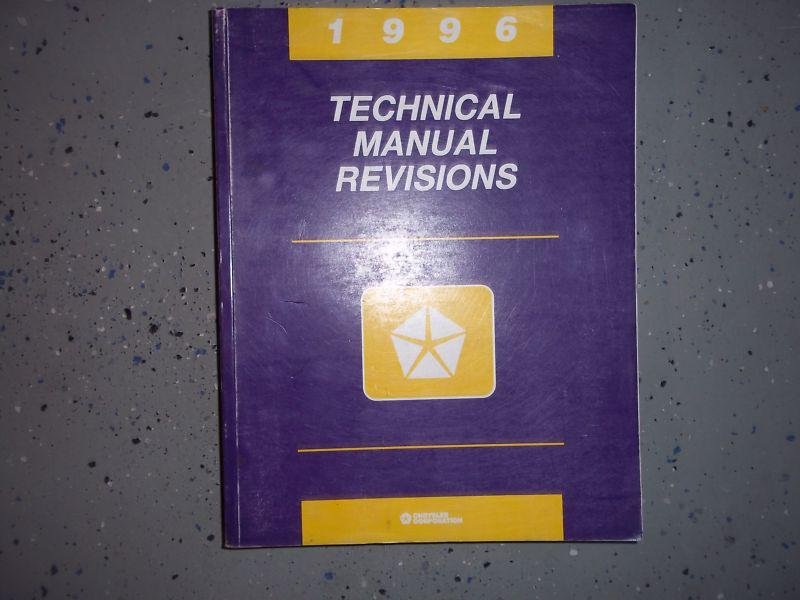 1996 dodge / chrysler oem factory technical manual revisions