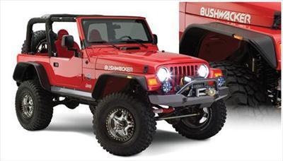 Bushwacker flat style fender flares - 10920-07 - jeep wrangler tj